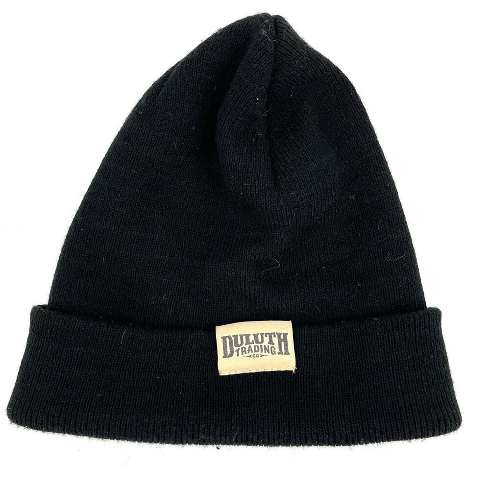 Duluth Trading Unisex Men Women Black Acrylic Fleece Beanie Hat one size Adult